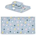 thumbnail image 2 of SKYSONIC 3 Pack Towel Stars & Starlines Cotton Bath Towel Set (1 Bath Towel, 1 Hand Towel, 1 Washcloth) for Bathroom, Super Soft and Quick Dry Towels, 2 of 7