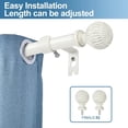 thumbnail image 4 of Urbanest Adjustable Volle Single Curtain Rod Set – 5/8 - Inch Diameter, With Weathered White Rod, 28–48 Inches, 4 of 6