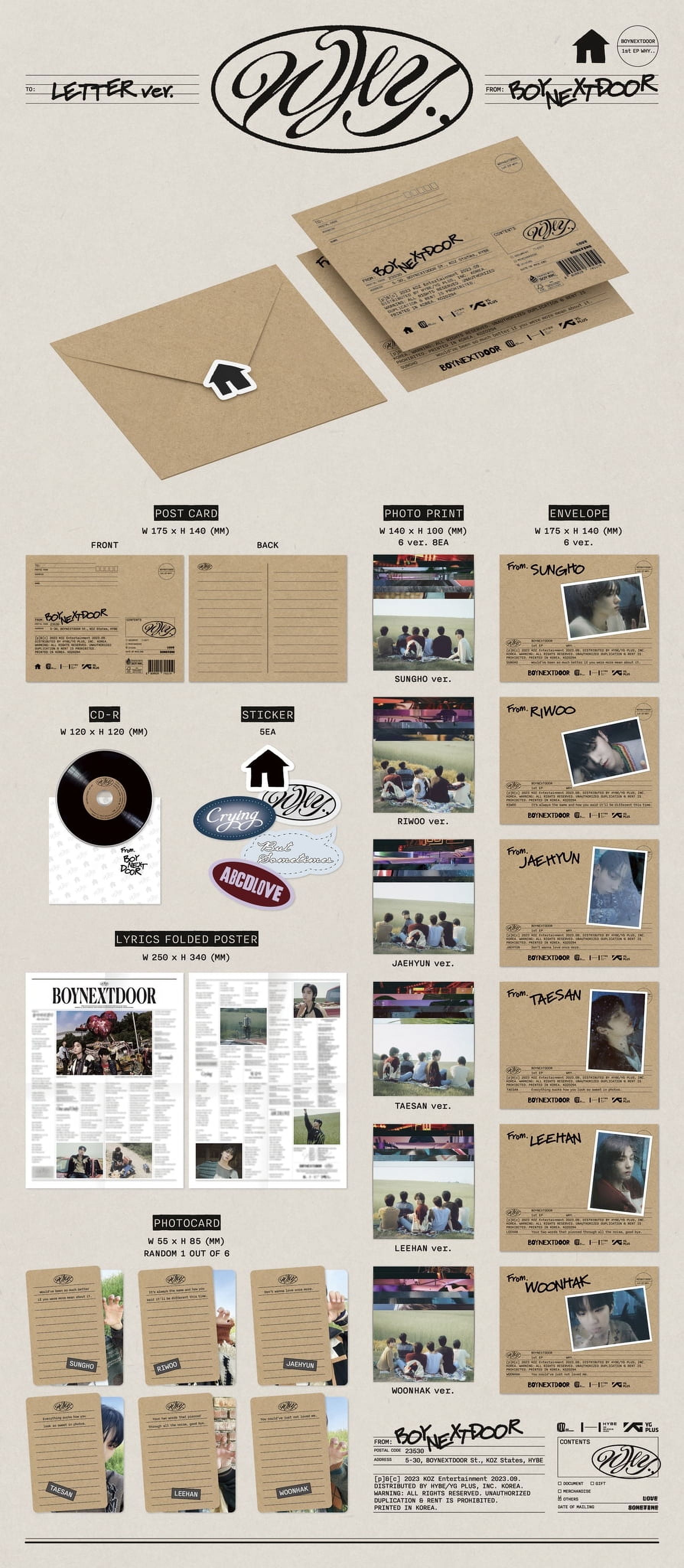 boynextdoor why シリアル 6枚 BOYNEXTDOOR 1st EP『WHY．．』 シリアル 6枚 Amazon.com