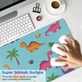 thumbnail image 4 of Long Mouse Pads for Desk,Light Blue Dinosaur Palm Pattern Desk Mats on Top Of Desks, Desk Mouse Pad Extra Large with 3mm Non-Slip Base and Stitched Edge for Gaming,Office,Work,Home 31.5"x11.8", 4 of 6