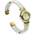 thumbnail image 3 of Blekon Collections Japanese Quartz Women's 21mm Case Elegant Pearl Beads Cuff Bangle Watch, 3 of 5