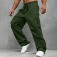 thumbnail image 4 of Homeyce Men's Cargo Joggers Pants Water Resistant Durable Ripstop Pants Elastic Waist Breathable Hiking Pants for Men with Multi Pockets Construction Carpenter Pants,Deep Green M, 4 of 4