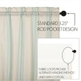 thumbnail image 3 of VHC Brands Grain Sack Aqua Blue Stripe Coastal Farmhouse Prairie Swag Curtain Set 36x36x18, 3 of 6