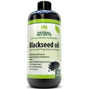 Herbal Secrets Natural Raw Black Seed Oil 16 oz | Natural Cold Pressed Black Cumin Seed Oil from 100% Genuine Nigella Sativa | Non-GMO | Gluten Free |