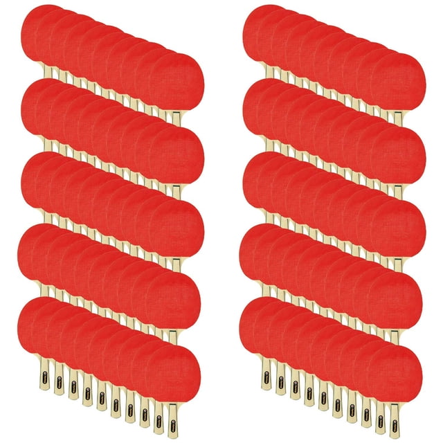 Martin Kilpatrick Cyclone Ping Pong Paddle - 100 Pieces - The Classic 'Hardbat' Table Tennis Racket - (MK) Racket Series - Recommended for Beginning Level Players – Ideal for Institutional Use