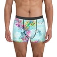 thumbnail image 4 of Wukai Dragonfly Floral Print Men’s Underwear Breathable Boxer Briefs,&nbsp;Moisture Wicking & Breathable-Medium, 4 of 7