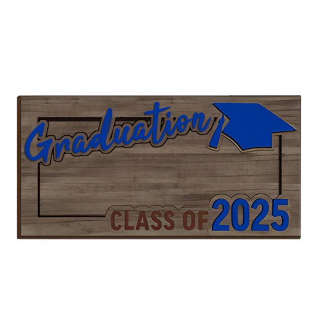 Hearth & Gear 2025 Graduation Memory Wooden Keepsake Holder With 3D Text 4 Style Options For Grad (9x18x1cm)