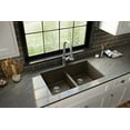 thumbnail image 2 of Karran QU-810 32" Undermount Double Equal Bowl Quartz Kitchen Sink in Brown, 2 of 4