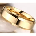 thumbnail image 3 of 6mm Silver/GoldBlack/Blue Polished Bands Titanium Steel Men Women Ring Size 5-14, 3 of 9