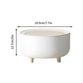 Kuluzego Tall Trash Can Plastic Imitation Wood Grain Household Desktop
