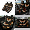 thumbnail image 2 of Yuyamidu Butterfly Car Seat Covers Set Flower Steering Wheel Cover Seat Belt Covers Trash Bin Rearview Mirror Cover Car Armrest Cover Coasters Gear Shift Knob Cover 14 Pack Auto Interier Accessories, 2 of 7