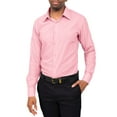 thumbnail image 5 of G-Style USA Men's Slim Fit Long Sleeve Dress Shirt - Pink - 2XL/18-18.5/36-37, 5 of 5