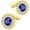Gold-2, variant on Soleilie Crystal Cufflinks for Men Blue/Green/Pink/Purple/Red/White/Colorful Real Gold Plated Elegant Mens Cuff Links for Wedding Party Unique Gift