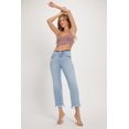thumbnail image 6 of RISEN Full Size High Rise Raw Edge Crop Jeans, 6 of 6