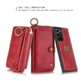 thumbnail image 2 of Allytech Compatible Galaxy Note 20 Ultra Wallet Case, Multi-Functional PU Leather Zip Wristlets Clutch Detachable Magnetic Card Slots Cash Purse Protection Cover for Samsung Galaxy Note 20 Ultra,Red, 2 of 10
