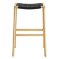 thumbnail image 5 of Bar Stool Chair Barstool, Set of 2, Black Natural, Wood, Pub Cafe Bistro Dining Kitchen Hospitality Restaurant, Modern Contemporary HB36088, 5 of 10
