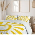thumbnail image 6 of Ambesonne Sun Duvet Cover Sets, Doodle Sun Burst Summer, 2-King, Yellow White, 6 of 6