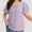 Purple, variant on Busydd Womens Tops Plus Size Tops XL-5XL Casual Short Sleeve Round Neck Going Out Tops for Women Trendy Solid Color Button Summer Tops Comfortable Breathable Loose Spring Tops