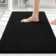 thumbnail image 1 of Tapete de baño Smiry 76 x 51 cm, suave, absorbente, antideslizante, negro, 1 of 7