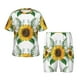 thumbnail image 1 of Fotbe Sunflowers (2) Pijama Estampada de 2 Piezas para Niños – Ropa de Dormir de Manga Corta Cómoda para Niños y Niñas, Camiseta y Shorts de Algodón-3X-Large, 1 of 6