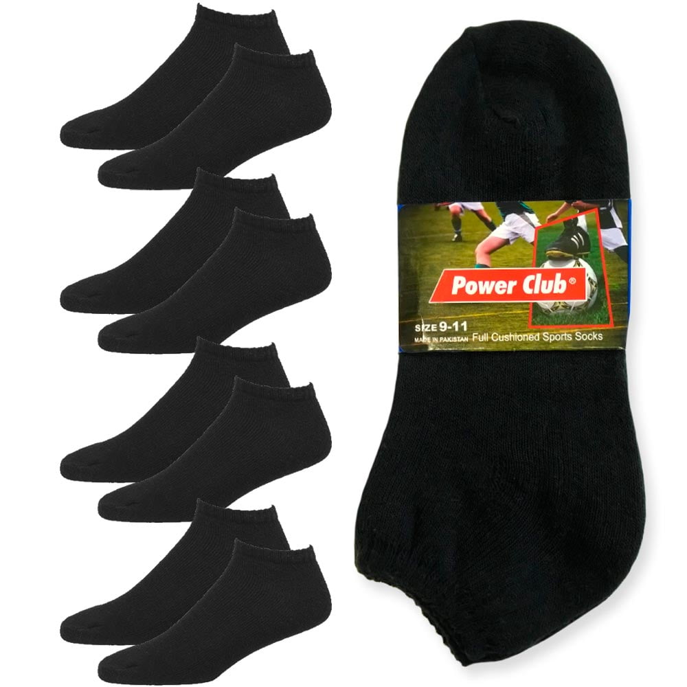 4 Pair Mens Cushioned Sport Socks No Show Crew Athletic Basketball Size
