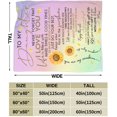 thumbnail image 3 of Sunflower Blanket to My Daughter from Mom Best Birthday Gifts for Daughter Christmas Mothers Day Never Forget That I Love You Super Soft Warm Fuzzy Throw Blanket for Bed Sofa 50"x40", 3 of 6