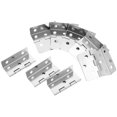 thumbnail image 1 of DEEPCRAFF 10Ud Bisagras Plegables Para Puertas De Gabinete De Metal Plateado Con Seis Orificios Para Muebles, 1 of 6