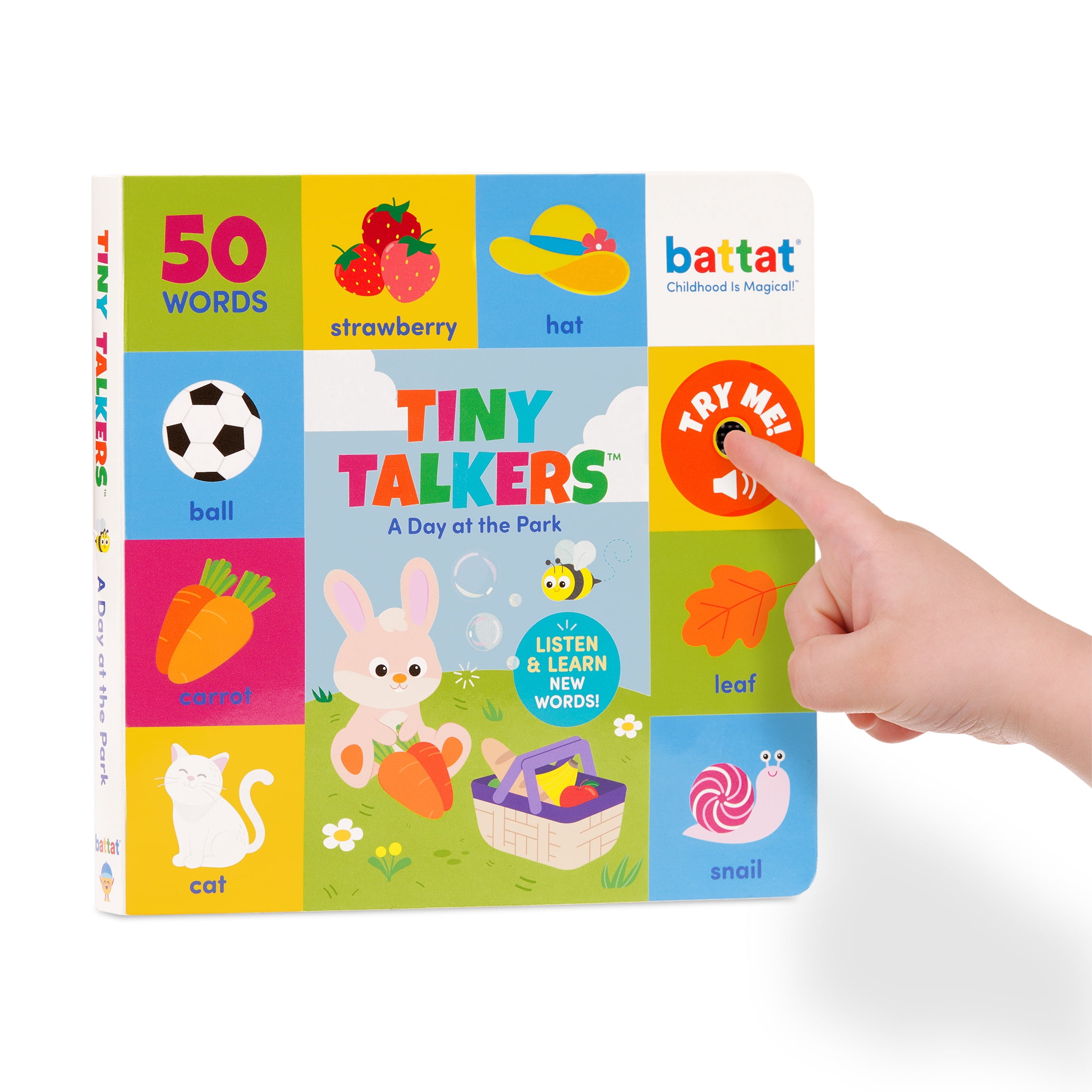 Battat Tiny Talkers a Day at the Park Interactive Button Sound Book Learning Toy for Toddlers 18 Months +