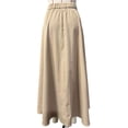 thumbnail image 5 of Elegant Maxi Skirts for Women with Pockets - Elastic Waist Long Skirts Khaki S, 5 of 10