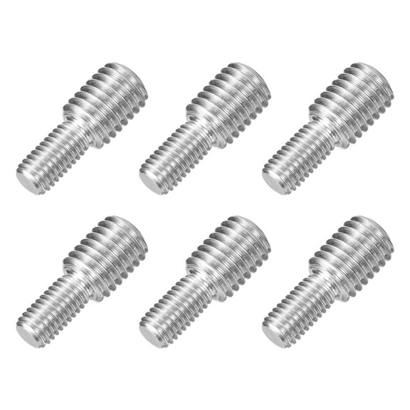 Uxcell 6Pack M8x15mm to M12x15mm Double End Threaded Stud 304 Stainless Steel Rods