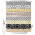 thumbnail image 2 of Boho Waterproof Fabric Shower Curtain,Colorful Striped Modern Geometric Abstract Art Ethnic Waterproof Fabric Shower Curtain for Bathroom Bathtubs Shower Curtains with 12 Hooks Standard 60x72, 2 of 8