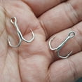 thumbnail image 5 of 10Pcs Highly Strength Fishings Trebles Hook Brabed Sharply Sea Fishings Hook, 5 of 9