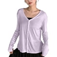 thumbnail image 2 of Cárdigan de manga larga para mujer, cárdigan, blusa para mujer, 2 of 6