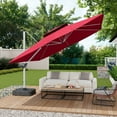 thumbnail image 5 of 11FT Patio Umbrella Outdoor Square Square Cantilever Double Top Umbrella (without Umbrella Base), 5 of 7