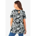 thumbnail image 2 of Roaman's Women's Plus Size Swing Ultimate Tee With Keyhole Back, 2 of 5
