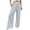 Light Blue, variant on Aofany Women's Solid Color Cotton Linen Pants Light Weight Fit Long Palazzo Pants Casual Loose Flowy Elastic High Waist Wide Leg Stretch Lounge with Pockets Comfy Summer Trousers