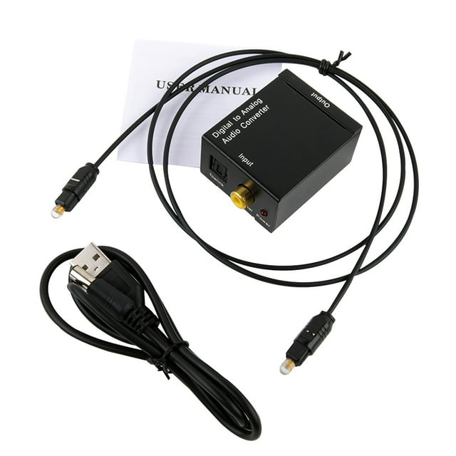 ZheElen 3.5mm Jack Digital To Analog Audio Converter Decoder Optical Fiber Coaxial Signal To Analog RCA L/R Audio Adapter