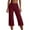 Red, variant on Women's Wide Leg Yoga Pants High Waist Point Loose Solid Color Pocket Sweatpants Workout Stretchy Running Tummy Control Joggers Bottoms Red XXXL