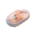 thumbnail image 1 of Women's Versatile Cute Bow Rabbit Warm Platform Shoes Fashionable Fall and Winter Trend Flat Soft Sandals., 1 of 9