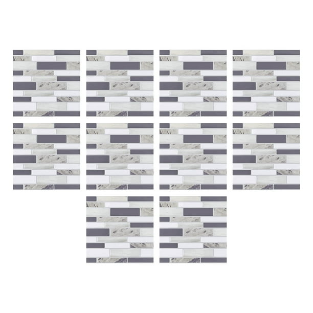Juego de 10 piezas de decoración para el hogar, juego de azulejos para sala de estar, pegatina fuerte, pegatina de pared para cocina Wmkox8yii fhajkh461
