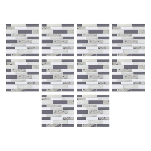 Weloille Tile Stickers Waterproof for Bathroom Kitchen Square Mosaic Tiles Decor Wall Art Sticker Living Room Home Decorative
