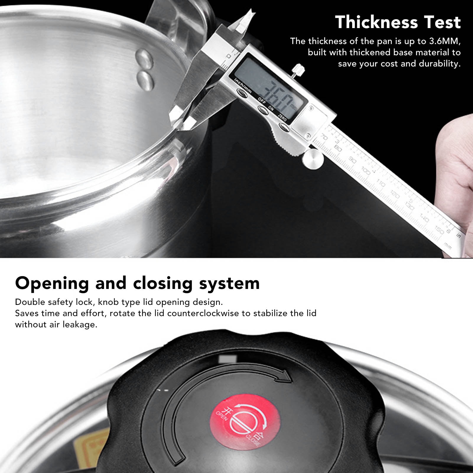 Tebru 7 L Aluminum Alloy Stovetop Pressure Cooker