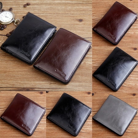 Mens Leather Wallet Safe Slim Front Pocket Designer Cash Credit Card Holder | Walmart Canada