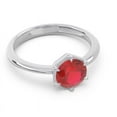 thumbnail image 3 of 2.00 Carat Round Cut Red Ruby Gemstone Stunning Solitaire Ring for Bride Solid 14K White Gold Size 11.5 by Diamond-Capitals, 3 of 8