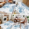 thumbnail image 5 of Navy Blue Octopus Coastal Area Rug 4x6 FT, Non Slip Kids Room Carpet, Nautical Coral Starfish Washable Soft Floor Carpet Non-Shedding Throw Rug for Dorm Kitchen Study Room Home Office Bedside, 5 of 9