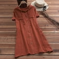 thumbnail image 2 of Pompotops Women Loose Ruffle Sollar Solid Color Casual lady Pullover Top Blouse, 2 of 4
