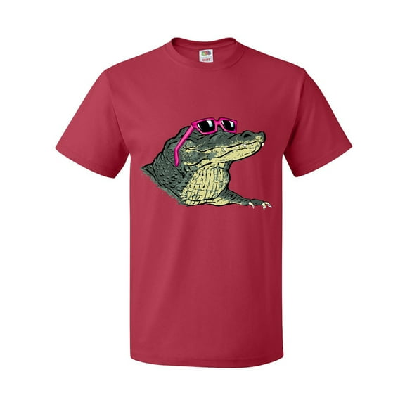 Inktastic Sunny Gator in Pink Sunglasses T-Shirt