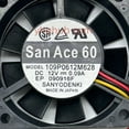 thumbnail image 3 of For Sanyo Denki 109P0612M628 DC 12V 0.09A 60x60x15mm 3-Wire Server Cooling Fan, 3 of 4