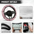thumbnail image 6 of Yuyamidu Strawberry Car Steering Wheel Cover for Girls Women Flower Automobile Steering Wheel Decoration for Sedan Warm Car Steering Wheel Accessories, Pink, 6 of 7