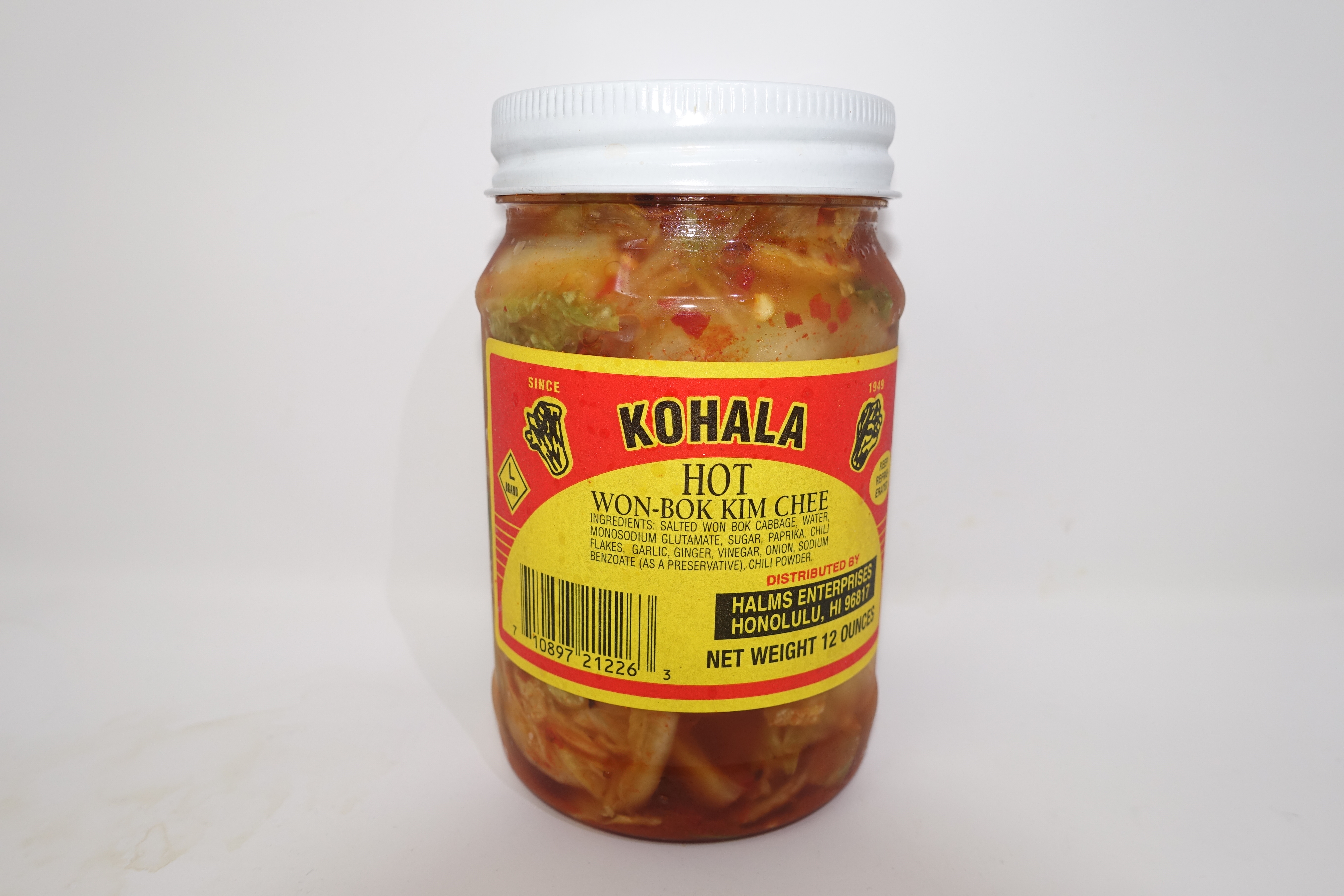 Kohala Hot Won-Bok Kim Chee, 12 oz.